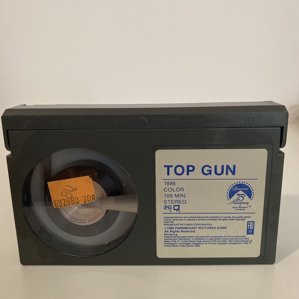 1987 Top Gun Movie Betamax Hi-Fi Video Cassette Paramount Home Video *NOT VHS* - Picture 2 of 9